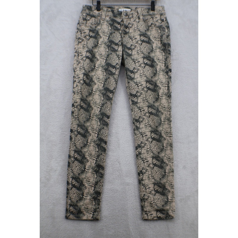 CAbi Diamondback Jeans Womens 4 Snakeskin Animal Print Skinny Stretch Style 958